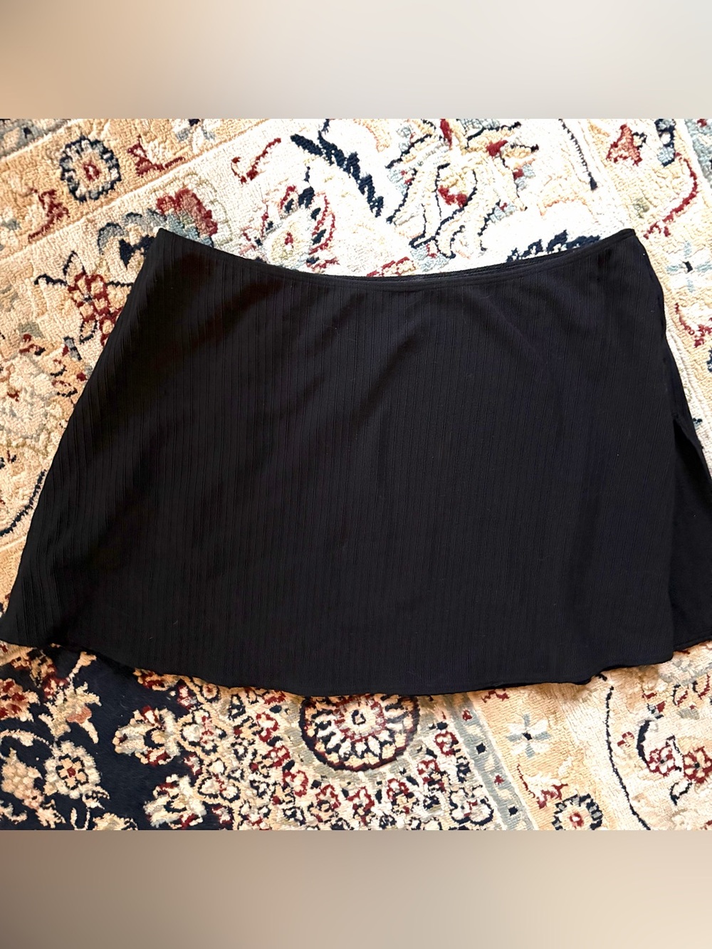 La Blanca black mini swim skirt cover up